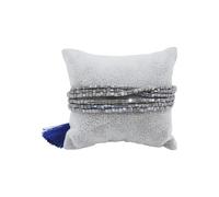 Pocoiau Flecos de cuentas de cristal hechos a mano con borlas de capa, adecuados para uso diario casual y eventos especiales, talla única, como se describe
