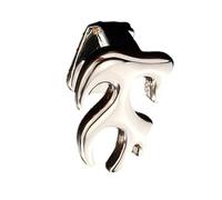 Pocoiau Joyería de dientes de vampiros de Halloween con relieve de llama, accesorio de dientes de fiesta, textura de metal, adecuado para adultos y niños, vampiros huecos, colmillos, A, como se