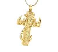 Pocoiau Joyería de recuerdo de mascotas, resistente a la oxidación, grabado con urna para cenizas, recordatorio con cadena de bajo peso para conmemoración de mascotas, broche de corte para uso casual