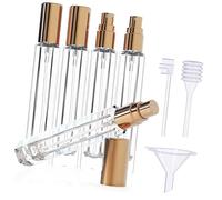 Pocoiau Juego De Botellas Pulverizadores Perfumes para Viaje Contenedor Vidrio con Herramienta Dispensadora Recarga Pulverizadores Portátiles 5 Piezas