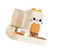 Pocoiau Juego De Cuencos Elevados para Perros Y Gatos Botella Beber Resistente A Fugas Alimentador De Metal Desmontable Diseño Que Ahorra Espacio Comederos Automáticos Modernos Mascotas