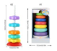 Pocoiau Juguete Apilable Interactivo con Color Arcoíris para Estimular Desarrollo Visual Y De La Capacidad Cognitiva Los Niños Juguete Clasificación del