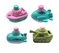 Pocoiau Juguete Rociador De Batallas Agua Portátil para Niños Pequeños del Baño 9cm Tanques Diseño Seguro Regalo Actividad contra Salpicaduras Juego Batallas Agua para E Hijos