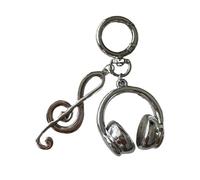 Pocoiau Llavero Acrílico De Para Auriculares Con Notas Musicales Diseño Creativo Hecho A Mano Uso Versátil Llaves Cremalleras Mochilas Regalo Músicos Adolescentes Llavero Musical De
