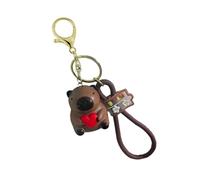 Pocoiau Llavero De Capibara Emisor De Sonido Adorno Colgante Llavero Con Colgante De Animal Activado Por Voz Accesorio Elegante Para Bolso Para Ella Colgante De Campana Personalizado