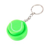 Pocoiau Llaveros redondos deportivos impresos en 3D de moda, incluyendo baloncesto, béisbol, fútbol, tenis, para reducir el estrés, llavero de moda, Botón de tenis, Talla única