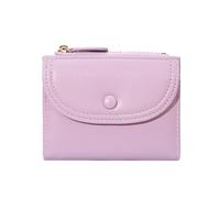 Pocoiau Moderna cartera fina de piel sintética para mujer, con múltiples bolsillos, cierre de cremallera, práctico y esencial para llevar, Purple