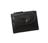 Pocoiau Moderna cartera fina de piel sintética para mujer, con múltiples bolsillos, cierre de cremallera, práctico y esencial para llevar, Black