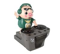 Pocoiau Piggy DJ Electronic Movable Toys Parent-Child Communication KidsToy for Play Cheerful Music with Flashing Lights Electric Pets for Girls