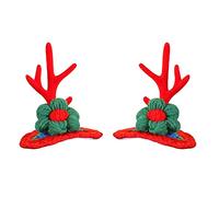 Pocoiau Pinzas de pelo de Navidad, 1 par de pinzas de pelo de flores de felpa para adultos y niños, para festivales, fiestas, niñas y mujeres