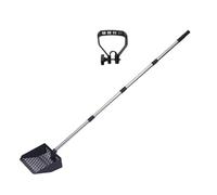 Pocoiau Recogedor De Estiércol con Agarre Ergonómico para Usuarios Mayores Inoxidable Ajustable 35 A 65 Pulgadas La Espalda Extendido Herramienta Estiércol Amigable La