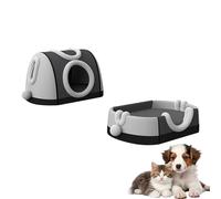 Pocoiau Refugio Convertible con Almohada cálida extraíble, tapete y Tela Reversibles, Base para Uso Durante Todo año Casa para Gatos modificable con Parte Superior extraíble