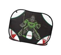 Pocoiau Simple Assemble - Objetivo de práctica de hockey sobre hielo que resalta el plan de portero para ejercicios precisos y almacenamiento de flexión, portero de hockey con un patrón de portero