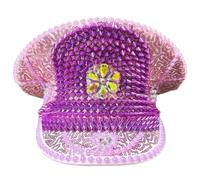 Pocoiau Sombrero de la Marina Nocturna Actuaciones Escenario Militares Lentejuelas Marineros para Celebraciones Nocturnas, Boda Celebración Sombrero