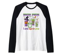 Pocus Hocus Coffee Focus Camisa de Calabaza con Lazo I Need Coffee Camiseta Manga Raglan