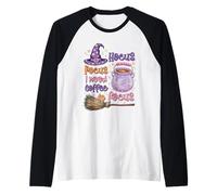 Pocus Hocus Coffee Focus Camisa Pocus Hocus I Need Coffee To Camiseta Manga Raglan