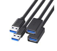 Pocxwa Cable de extensión USB 3.0, cable de 5 pies tipo A macho a hembra de 5 Gbps, transferencia de datos de alta velocidad compatible con teclado, mouse, disco duro, gamepad, PlayStation, Xbox