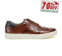 Pod Dobbs Hombres Clásico Casual Diseñador Cuero Moda Brogues Tan