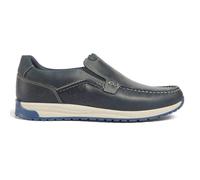 Pod Sean Zapatos De Barco Casual De Cuero Confort Moda Slip On Azul Marino
