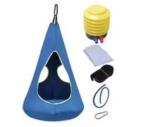 Pod Swing Seat - Heavy Duty 150kg Capacity, Comfortable Nest Hammock With Cushion, Adjustable Kids Pod Swings Seat | Hammock Swing Chair For Indoor Outdoor Living Room Garden Patio Balcony Lawn Bedroo