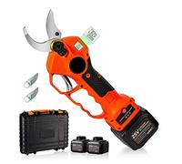 Podadora de batería profesional, cizalla eléctrica inalámbrica 25 V, diámetro corte 40 mm (LCD naranja) Jardín, Arbustos y Ramas.