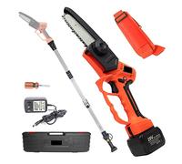 Podadora eléctrica inalámbrica con batería de 40mm y 25V, tijera de podar con poste de extensión de alcance, sierra de cadena eléctrica de 5 pulgadas, herramientas de jardín(Saw Pole)