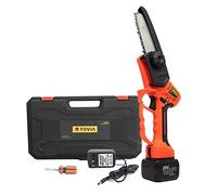Podadora eléctrica inalámbrica de 25 V - 40 mm con poste de extensión de alcance y sierra de cadena de 5 pulgadas para corte de bonsái y ramas