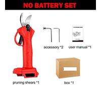 Podadora eléctrica inalámbrica sin escobillas de 1000W y 4 velocidades, batería de 9000mAh, batería eficiente for árboles frutales de 18v(Without Battery)