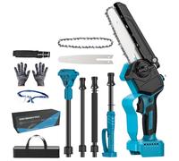 Podadora inalámbrica para Makita batería de 18 V, 6/8 pulgadas, sin escobillas, barra telescópica de 2 m, cabezal de motor inclinable 180°, velocidad de corte de 8 m/s (sin batería) (motosierra)