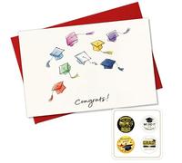 Podagree Colorida tarjeta de felicitación de graduación, regalo para graduado, marido, esposa, pareja, hijo, hija, amigo, hermana, hermano, ocasión especial, celebración de logros, mensaje divertido y