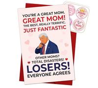 Podagree Divertida tarjeta de felicitación para el día de la madre para mamá de parte de hija, hijo, marido, divertida tarjeta de felicitación para mamá, interior en blanco, 8 x 5.3 pulgadas con sobre