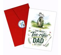Podagree Divertida tarjeta para el día del padre, el padre más rific de par con ilustración de golf, regalo humorístico para los amantes del golf, tarjeta de felicitación perfecta para el día del