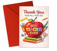 Podagree Tarjeta de agradecimiento para profesor, divertida, inspiradora, con colores brillantes y diseño sincero, incluye sobre, perfecta para el día de agradecimiento del profesor o regalo 39