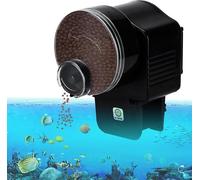 Podazz Alimentador Automático de Peces, Dispensador de Comida para Acuario, Alimentador Automático Temporizado para Peces, 12/24h 1 Botón de Ajuste