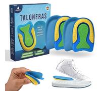 Podcase - Pack de 4 Taloneras para Corregir la Fascitis Plantar y Espolón Calcaneo - Plantillas de Silicona para Hombre y Mujer - Pantilla de gel para espolones - Unisex