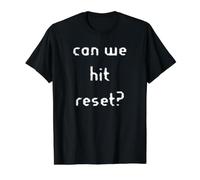 ¿Podemos Hacer Clic en Restablecer Camiseta gráfica económica, Hombre, Negro, M