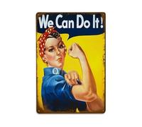 Podemos hacerlo. Retro Inspirational - Póster de aluminio retro para decoración de pared vintage para casa, bar, garaje y granja, 30 x 20 cm
