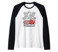 ¿Podemos Todos llevarnos Bien, Terapia Cerebral y cardíaca Camiseta Manga Raglan
