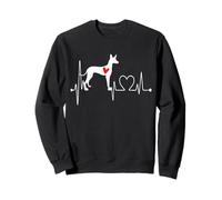 Podenco Canario Dog Heartbeat ECG Mis Perros Son mis Cardio Sudadera
