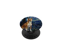 Podengo portugués Van Gogh Noche Estrellada PopSockets PopGrip Adhesivo