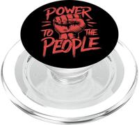 Poder a la Gente Puño Rojo Declaración audaz PopSockets PopGrip para MagSafe