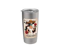 Poder Chicana: Poderoso, Misterioso, Audaz Vaso térmico de acero inoxidable de doble pared