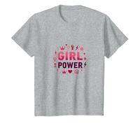 Poder Femenino: Empoderando la Fuerza y la Unidad Femeninas Camiseta, Niños, Gris Jaspeado, 2 años