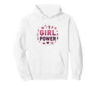 Poder Femenino: Empoderando la Fuerza y la Unidad Femeninas Sudadera con Capucha, Unisex para Adultos, Blanco, XL