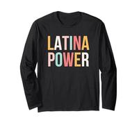 Poder Latina Mes de la Herencia Hispana Latina Orgullo Lindo Manga Larga