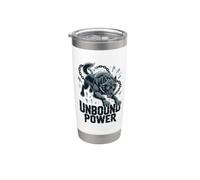 Poder libre, mitología nórdica Fenrir Wolf Fuerza rúnica Vaso térmico de acero inoxidable de doble pared
