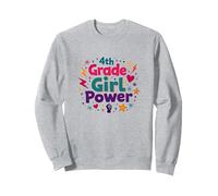 Poder para niñas de Cuarto Grado: empoderando a los jóvenes Estudiantes Sudadera, Unisex para Adultos, Gris Jaspeado, M