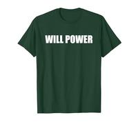 Poder Will Camiseta, Hombre, Verde Bosque, M