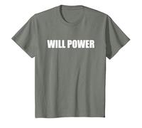 Poder Will Camiseta, Niños, Verde Militar Jaspeado, 8 años