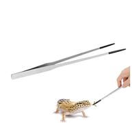 Poderes de Acero Inoxidable, Alicates para Reptiles Extra Largos | Herramienta de alimentación de Punta de Goma Terrario para Tanque - 10,6 Pulgadas Accesorios para Cercas